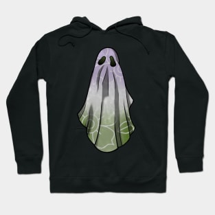 Genderqueer Pride Flowery Ghost Hoodie